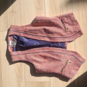 Cache Tweed Wool Vest/ Waistcoat Size 0